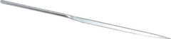 Strauss - 5-1/2" OAL Coarse Barrette Needle Diamond File - 13/64" Wide x 1/16" Thick, 2-3/4 LOC, 181 Grit - First Tool & Supply