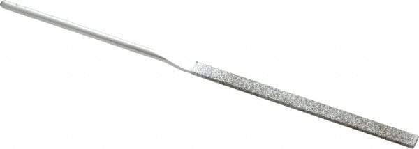 Strauss - 5-1/2" OAL Coarse Taper Needle Diamond File - 1/4" Wide x 1/16" Thick, 2-3/4 LOC, 181 Grit - First Tool & Supply