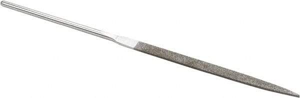 Strauss - 5-1/2" OAL Fine Taper Needle Diamond File - 1/4" Wide x 1/16" Thick, 2-3/4 LOC, 91 Grit - First Tool & Supply