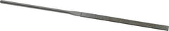 Strauss - 5-1/2" OAL Medium Taper Needle Diamond File - 1/4" Wide x 1/16" Thick, 2-3/4 LOC, 126 Grit - First Tool & Supply