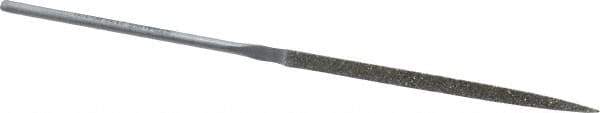 Strauss - 5-1/2" OAL Coarse Three Square Needle Diamond File - 9/64" Wide x 9/64" Thick, 2-3/4 LOC, 181 Grit - First Tool & Supply