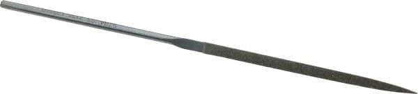 Strauss - 5-1/2" OAL Fine Three Square Needle Diamond File - 9/64" Wide x 9/64" Thick, 2-3/4 LOC, 91 Grit - First Tool & Supply