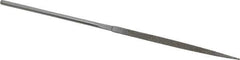 Strauss - 5-1/2" OAL Medium Half Round Needle Diamond File - 13/64" Wide x 1/16" Thick, 2-3/4 LOC, 126 Grit - First Tool & Supply