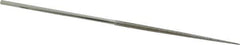 Strauss - 5-1/2" OAL Medium Round Needle Diamond File - 1/8" Wide x 1/8" Thick, 2-3/4 LOC, 126 Grit - First Tool & Supply