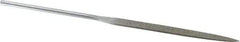 Strauss - 5-1/2" OAL Fine Knife Needle Diamond File - 13/64" Wide x 1/16" Thick, 2-3/4 LOC, 91 Grit - First Tool & Supply