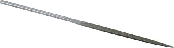 Strauss - 5-1/2" OAL Medium Knife Needle Diamond File - 13/64" Wide x 1/16" Thick, 2-3/4 LOC, 126 Grit - First Tool & Supply