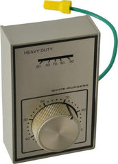 White-Rodgers - 40 to 90°F, 1 Heat, 1 Cool, Heavy-Duty Line Voltage Thermostat - 120 to 277 Volts, SPDT Switch - First Tool & Supply