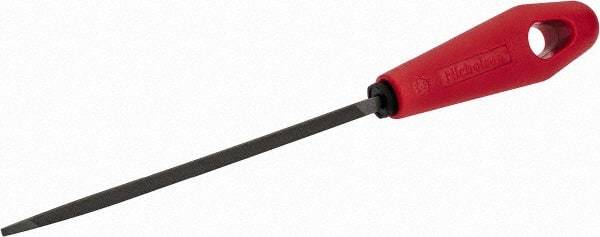 Nicholson - 6" Long, Taper American-Pattern File - Single Cut, Handle - First Tool & Supply