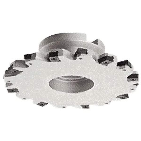 Iscar - Shell Mount B Connection, 63/64" Depth of Cut, 100mm Cutter Diam, 1-1/16" Hole Diam, 10 Tooth Indexable Slotting Cutter - FDN-LN12 Toolholder, LNET Insert - First Tool & Supply