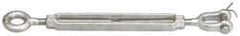 Value Collection - 5,200 Lb Load Limit, 3/4" Thread Diam, 6" Take Up, Stainless Steel Jaw & Eye Turnbuckle - 8-1/8" Body Length, 1-1/16" Neck Length, 17" Closed Length - First Tool & Supply