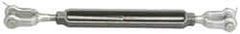 Value Collection - 5,200 Lb Load Limit, 3/4" Thread Diam, 6" Take Up, Stainless Steel Jaw & Jaw Turnbuckle - 8-1/8" Body Length, 1-1/16" Neck Length, 17" Closed Length - First Tool & Supply