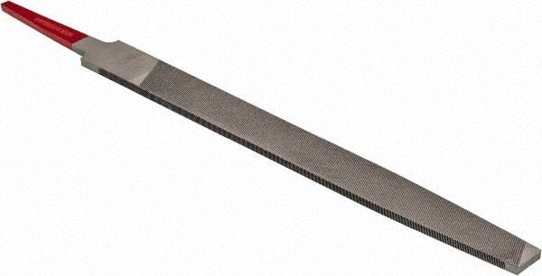 Simonds File - 6" Long, Smooth Cut, Flat American-Pattern File - Double Cut, Tang - First Tool & Supply