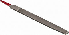 Simonds File - 6" Long, Smooth Cut, Flat American-Pattern File - Double Cut, Tang - First Tool & Supply