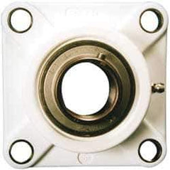 Value Collection - 3/4" ID, 1-5/16" OAL x 3-3/8" OAH 4-Bolt Flange Mounted Bearing - 1,495 Lb Static Cap, 2,877 Lb Dyn Cap, 2-1/2" Btw Mnt Hole Ctrs, SS Thermoplastic - First Tool & Supply