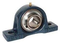 Value Collection - 2-7/16" ID, 5-7/16" OAW x 9-1/2" OAL x 5-7/16" OAH High Temperature Ball Bearing Pillow Block - 7,970 Lb Static Cap, 11,550 Lb Dyn Cap, 7-1/4" Btw Mnt Hole Ctrs, 2-3/4" Base-to-Ctr Ht, Cast Iron - First Tool & Supply