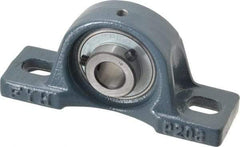 Value Collection - 5/8" ID, 2-3/8" OAW x 5" OAL x 2-3/8" OAH High Temperature Ball Bearing Pillow Block - 1,650 Lb Static Cap, 2,830 Lb Dyn Cap, 3-3/4" Btw Mnt Hole Ctrs, 1-3/16" Base-to-Ctr Ht, Cast Iron - First Tool & Supply