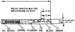 Cogsdill Tool - 39/64" Hole, No. 4 Blade, Type B Power Deburring Tool - One Piece, 6.44" OAL, 0.9" Pilot, 1.31" from Front of Tool to Back of Blade - First Tool & Supply