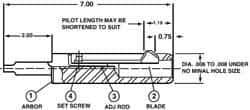 Cogsdill Tool - 2" Hole, No. 110 Blade, Type C Power Deburring Tool - One Piece, 7" OAL, 1.19" Pilot - First Tool & Supply