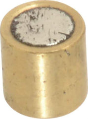 Mag-Mate - 1/4" Diam x 1/4" High, 0.63 Lb Average Pull Force, 1-1/4 Lb Max Pull Force, Neodymium Rare Earth Shielded Magnet - Brass Shield, 0.032" Shielding Wall Thickness - First Tool & Supply