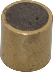 Mag-Mate - 3/8" Diam x 3/8" High, 2-1/2 Lb Average Pull Force, 5 Lb Max Pull Force, Neodymium Rare Earth Shielded Magnet - Brass Shield, 0.032" Shielding Wall Thickness - First Tool & Supply