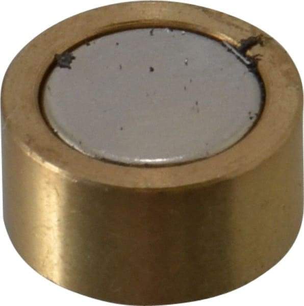 Mag-Mate - 1/2" Diam x 1/4" High, 2.13 Lb Average Pull Force, 4-1/4 Lb Max Pull Force, Neodymium Rare Earth Shielded Magnet - 0.062" Shielding Wall Thickness - First Tool & Supply