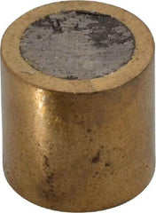 Mag-Mate - 1/2" Diam x 1/2" High, 3-1/2 Lb Average Pull Force, 7 Lb Max Pull Force, Neodymium Rare Earth Shielded Magnet - Brass Shield, 0.062" Shielding Wall Thickness - First Tool & Supply