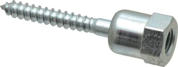 Buildex - 3/8" Zinc-Plated Steel Vertical (End Drilled) Mount Threaded Rod Anchor - 5/8" Diam x 2" Long, Swivel Head, 1,760 Lb Ultimate Pullout, For Use with Wood - First Tool & Supply