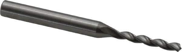 Kennametal - 3.3mm 130° Solid Carbide Jobber Drill - Bright Finish, Right Hand Cut, Spiral Flute, Straight Shank, 66mm OAL, Standard Point - First Tool & Supply