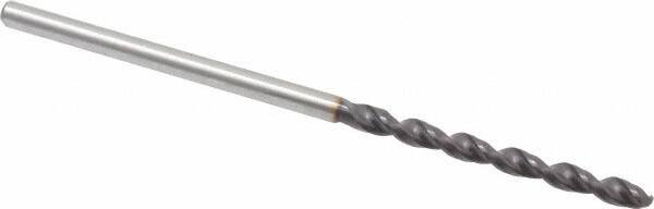 Accupro - #49 130° Cobalt Jobber Drill - TiAlN Finish, Right Hand Cut, Parabolic Flute, Straight Shank, 46mm OAL, Split Point - First Tool & Supply