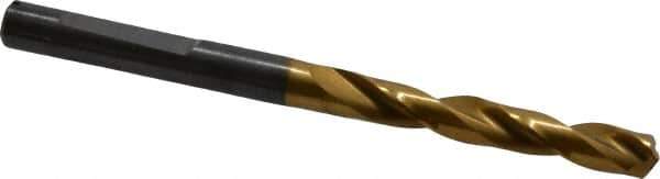 Guhring - 5.8mm 140° Solid Carbide Jobber Drill - TiN Finish, Right Hand Cut, Spiral Flute, Whistle Notch Shank, 82mm OAL, SU Point - First Tool & Supply