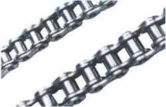 U.S. Tsubaki - 1/4" Pitch, ANSI 25, Single Strand Roller Chain - 1,050 Lb. Capacity, 10 Ft. Long, 0.13" Roller Diam, 1/8" Roller Width - First Tool & Supply