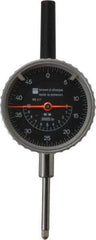 TESA Brown & Sharpe - 1" Range, 0-50 Dial Reading, 0.0005" Graduation Dial Drop Indicator - 2-1/4" Dial, 0.05" Range per Revolution, Revolution Counter - First Tool & Supply