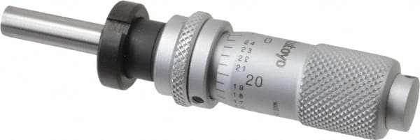 Mitutoyo - 1/2 Inch, 0.5118 Inch Thimble, 0.1969 Inch Diameter x 17.5mm Long Spindle, Mechanical Micrometer Head - First Tool & Supply