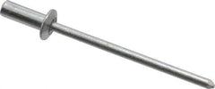 RivetKing - Size 42 Dome Head Aluminum Closed End Sealing Blind Rivet - Aluminum Mandrel, 0.063" to 1/8" Grip, 1/4" Head Diam, 0.129" to 0.133" Hole Diam, 0.36" Length Under Head, 1/8" Body Diam - First Tool & Supply