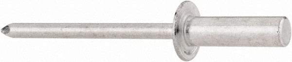 RivetKing - Size 66 Dome Head Aluminum Closed End Sealing Blind Rivet - Aluminum Mandrel, 0.251" to 3/8" Grip, 3/8" Head Diam, 0.192" to 0.196" Hole Diam, 0.656" Length Under Head, 3/16" Body Diam - First Tool & Supply