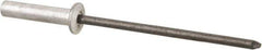 RivetKing - Size 46 Dome Head Aluminum Closed End Sealing Blind Rivet - Steel Mandrel, 0.313" to 3/8" Grip, 1/4" Head Diam, 0.129" to 0.133" Hole Diam, 0.61" Length Under Head, 1/8" Body Diam - First Tool & Supply