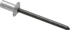 RivetKing - Size 62 Dome Head Aluminum Closed End Sealing Blind Rivet - Steel Mandrel, 0.02" to 1/8" Grip, 3/8" Head Diam, 0.192" to 0.196" Hole Diam, 0.406" Length Under Head, 3/16" Body Diam - First Tool & Supply