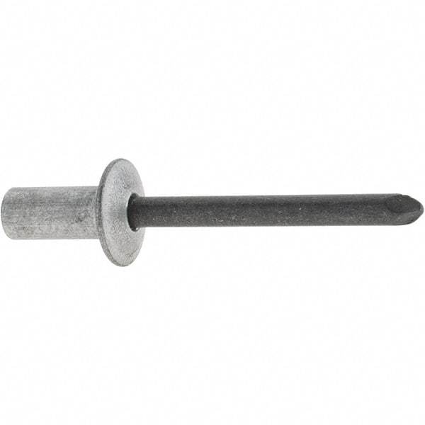 RivetKing - Size 84 Dome Head Aluminum Closed End Sealing Blind Rivet - Steel Mandrel, 1/8" to 1/4" Grip, 1/2" Head Diam, 0.257" to 0.261" Hole Diam, 0.57" Length Under Head, 1/4" Body Diam - First Tool & Supply