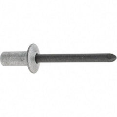 RivetKing - Size 84 Dome Head Aluminum Closed End Sealing Blind Rivet - Steel Mandrel, 1/8" to 1/4" Grip, 1/2" Head Diam, 0.257" to 0.261" Hole Diam, 0.57" Length Under Head, 1/4" Body Diam - First Tool & Supply