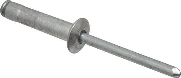 RivetKing - Size 68-610 Dome Head Aluminum Multi Grip Blind Rivet - Steel Mandrel, 1/2" to 0.67" Grip, 3/8" Head Diam, 0.192" to 0.196" Hole Diam, 0.952" Length Under Head, 3/16" Body Diam - First Tool & Supply