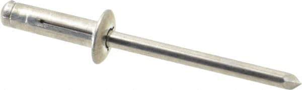 RivetKing - Size 0619 Dome Head Aluminum Tri Folding Blind Rivet - Aluminum Mandrel, 0.04" to 0.157" Grip, 0.386" Head Diam, 0.196" to 0.209" Hole Diam, 0.684" Length Under Head, 3/16" Body Diam - First Tool & Supply