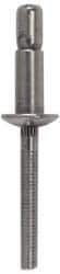 RivetKing - Size 810 Dome Head Stainless Steel Structural with Locking Stem Blind Rivet - Stainless Steel Mandrel, 0.35" to 5/8" Grip, 0.525" Head Diam, 0.261" to 0.276" Hole Diam, 0.81" Length Under Head, 1/4" Body Diam - First Tool & Supply