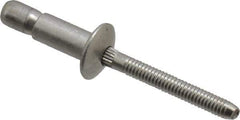 RivetKing - Size 86 Dome Head Stainless Steel Structural with Locking Stem Blind Rivet - Stainless Steel Mandrel, 0.08" to 3/8" Grip, 0.525" Head Diam, 0.261" to 0.276" Hole Diam, 0.56" Length Under Head, 1/4" Body Diam - First Tool & Supply