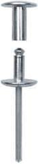 RivetKing - Size 8-62 Dome Head Steel Flush on Both Sides Blind Rivet - Steel Mandrel, 3-5/8" to 3-7/8" Grip, 5/8" Head Diam, 0.255" Min Hole Diam, 3.57" Length Under Head, 1/4" Body Diam - First Tool & Supply