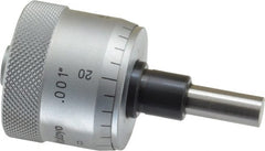 Mitutoyo - 1/2 Inch, 1.14 Inch Thimble, 6.35mm Diameter x 0.6102 Inch Long Spindle, Mechanical Micrometer Head - First Tool & Supply