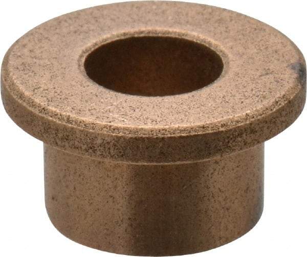 Boston Gear - 5/16" Inside x 1/2" Outside Diam, Oil Impregnated Bronze Sleeve Bearing - 11/16" Flange Outside Diam, 3/32" Flange Thickness, 3/8" OAL - First Tool & Supply