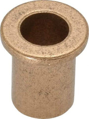 Boston Gear - 3/8" Inside x 1/2" Outside Diam, Oil Impregnated Bronze Sleeve Bearing - 11/16" Flange Outside Diam, 3/32" Flange Thickness, 3/4" OAL - First Tool & Supply