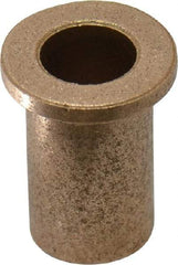 Boston Gear - 3/8" Inside x 1/2" Outside Diam, Oil Impregnated Bronze Sleeve Bearing - 11/16" Flange Outside Diam, 3/32" Flange Thickness, 7/8" OAL - First Tool & Supply