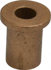 Boston Gear - 3/8" Inside x 5/8" Outside Diam, Oil Impregnated Bronze Sleeve Bearing - 7/8" Flange Outside Diam, 1/8" Flange Thickness, 1" OAL - First Tool & Supply