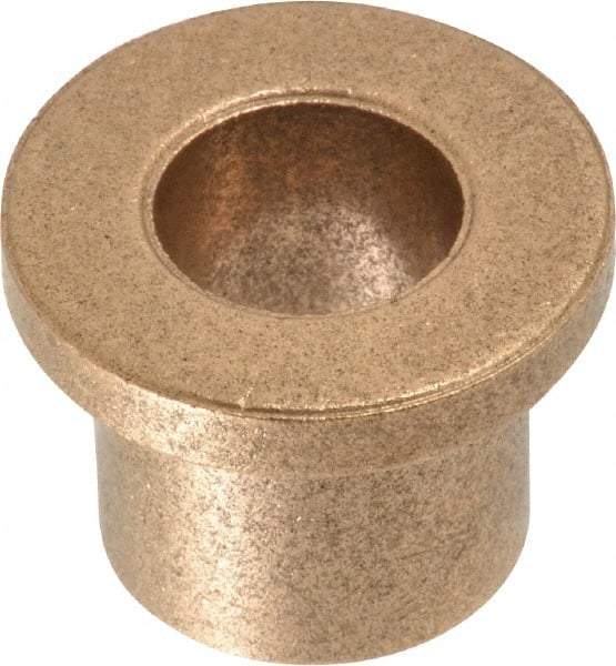 Boston Gear - 7/16" Inside x 5/8" Outside Diam, Oil Impregnated Bronze Sleeve Bearing - 7/8" Flange Outside Diam, 1/8" Flange Thickness, 5/8" OAL - First Tool & Supply